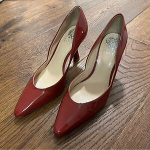 Vince Camuto Karala Red Leather Pointed Toe Pump